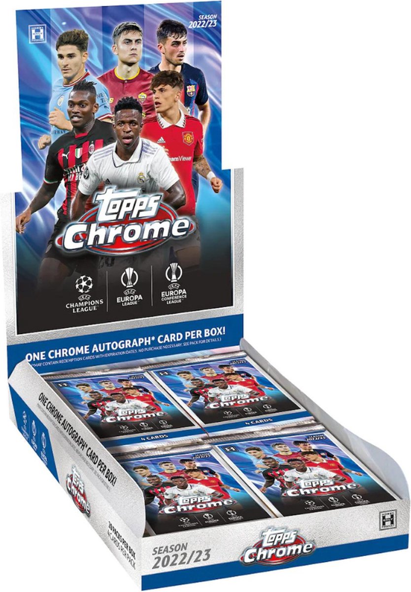 TOPPS CHROME UEFA CLUB COMPETITIONS HOBBY BOX 2023