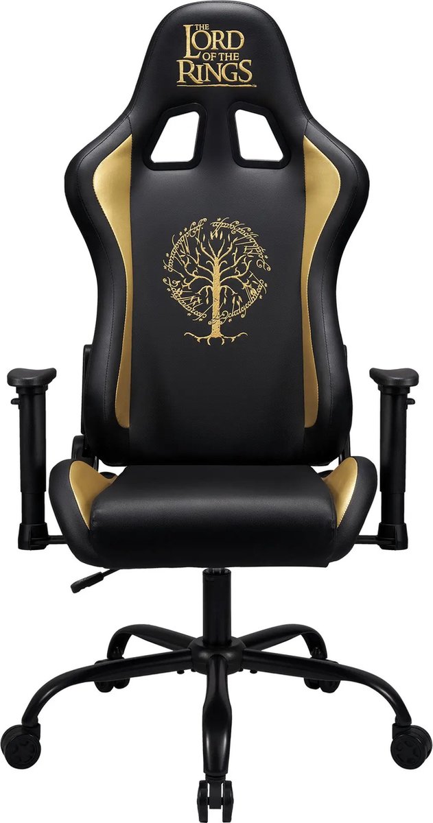 Subsonic Pro Gamestoel Lord of the Rings - Gamestoel - Verstelbare Hoogte en Rugleuning - Zwart/Goud - SA5609-LR1