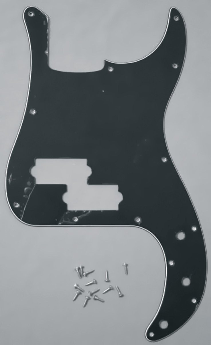 Fender Pickguard standaard P bas zwart 3-Ply - Pickguard voor basgitaar