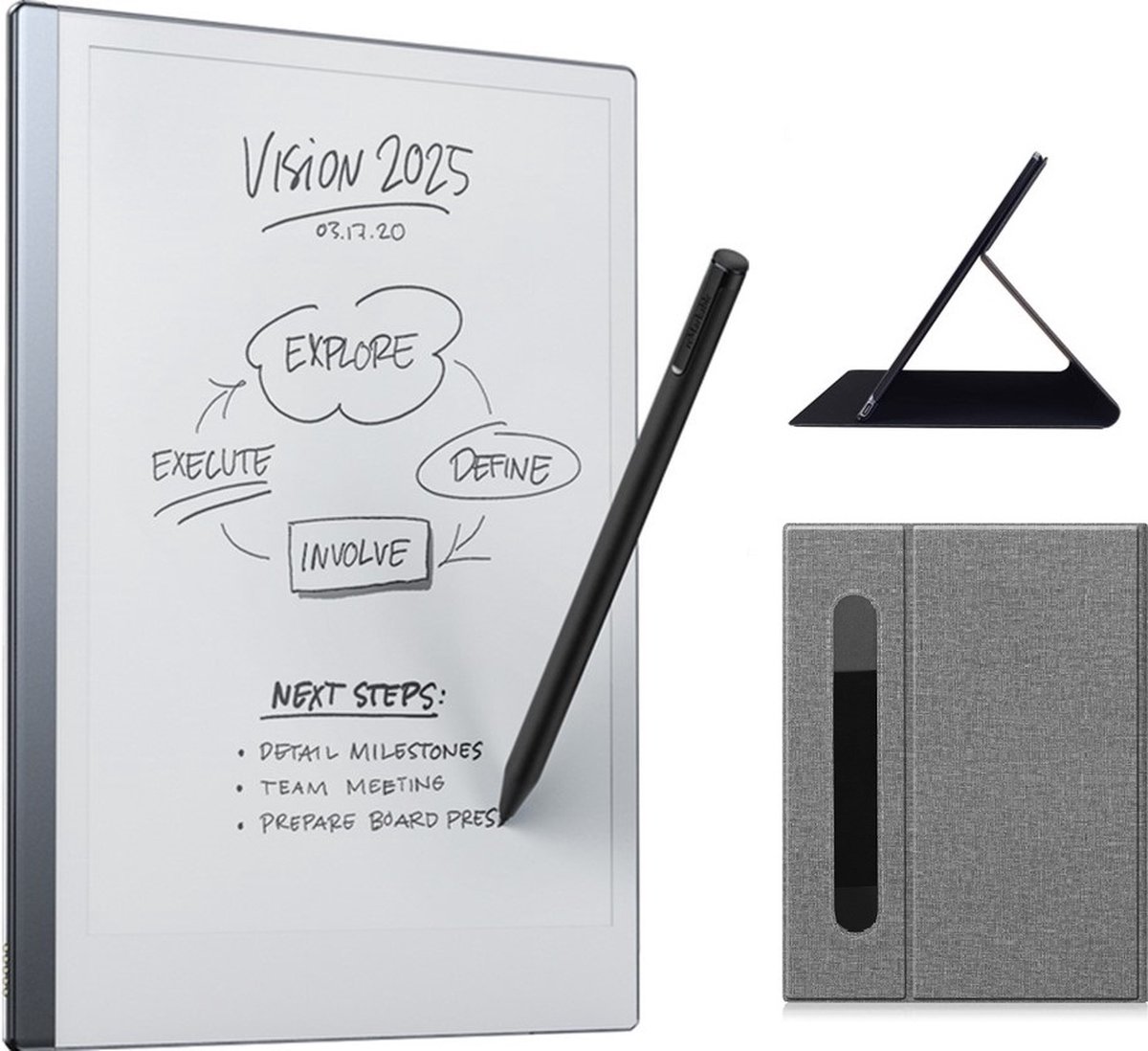 reMarkable® 2 met Marker Plus en Grijze Hoes