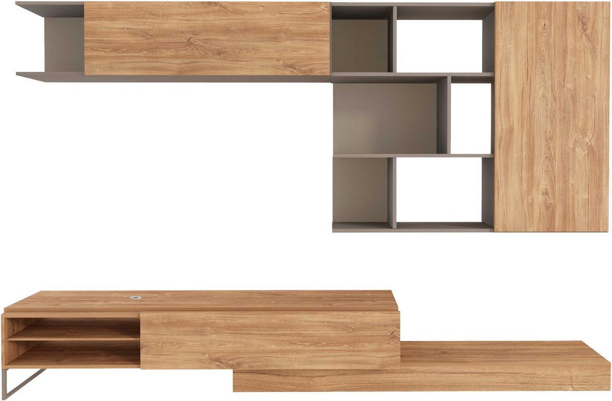 Trasman- TV Meubel Tv-meubel Pim 3 deuren - 272cm - Bruin