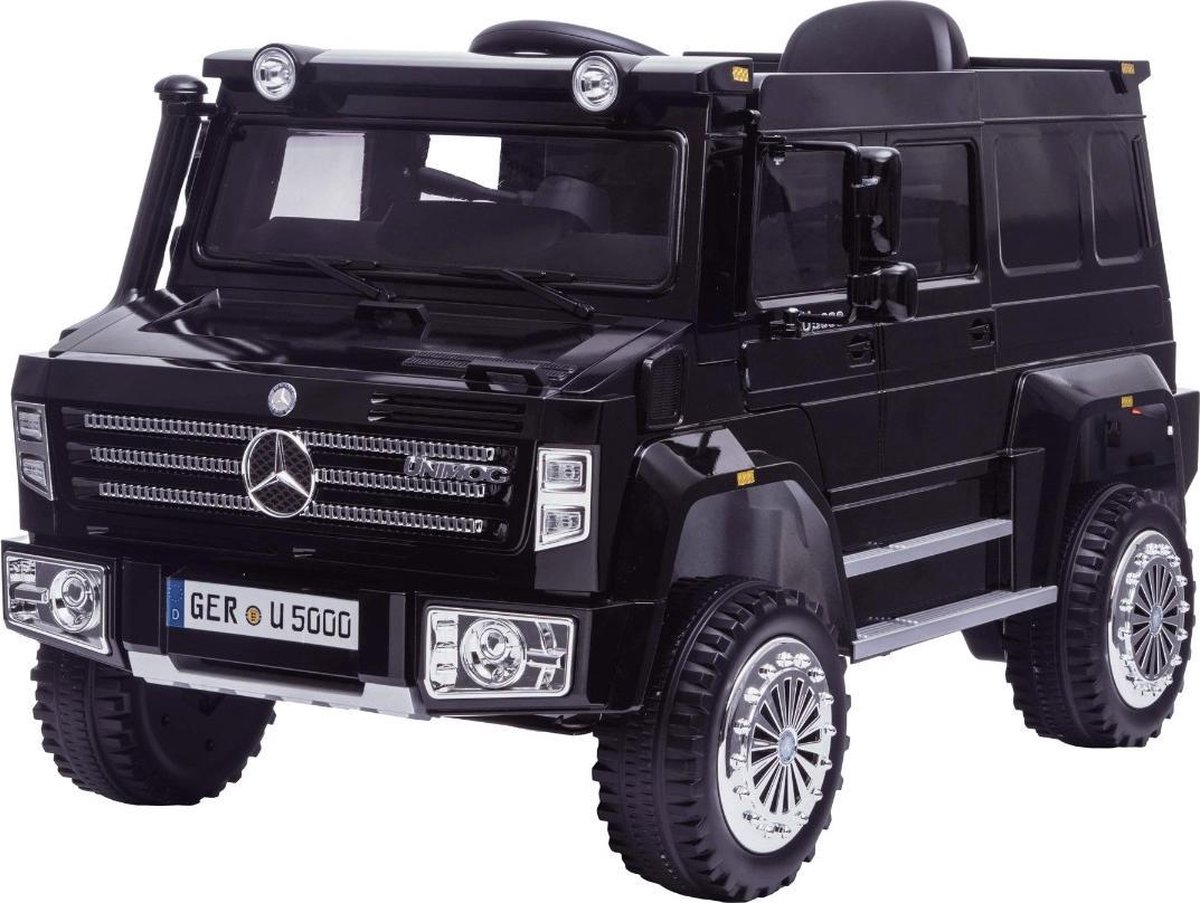 Mercedes Unimog U5000 Elektrische Kinderauto - 12V - 35cm Zit Hoogte - 3-5km/u - Kunstlederen stoel - Extra Functies