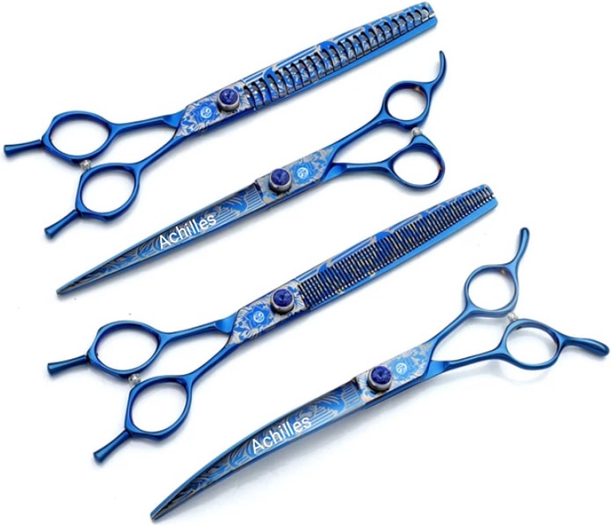 Achilles® Japanse Hondenschaar Set - Scharenset Hond - Trimschaar Voor Honden - Effileerschaar Hond