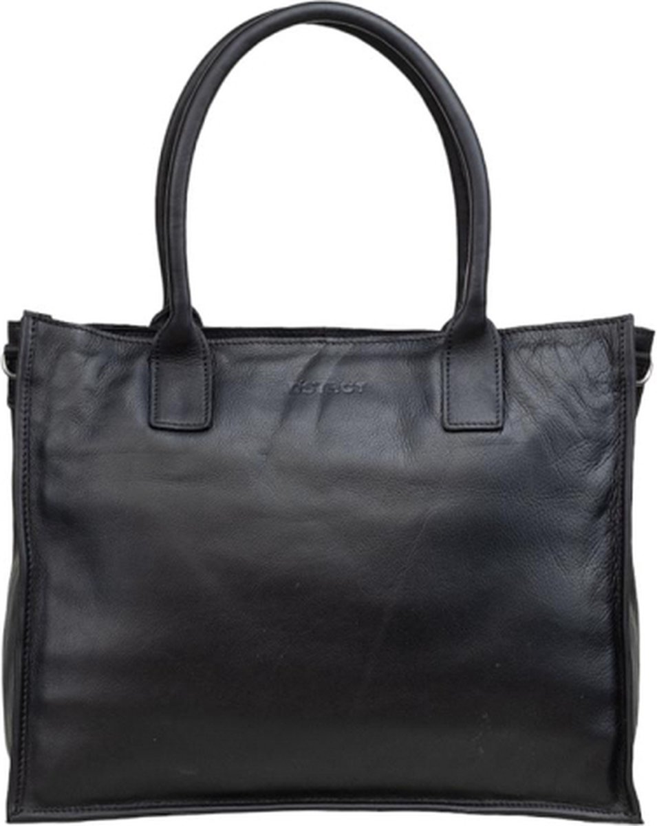 DSTRCT Laptoptas / Werktas / Aktetas Dames - 15 inch - Leer - Preston Park - Zwart