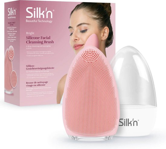 Silk'n Elektrische Gezichtsreiniger - Bright - Gezichtsborstel - Diepe reiniging en massage van de huid - Roze