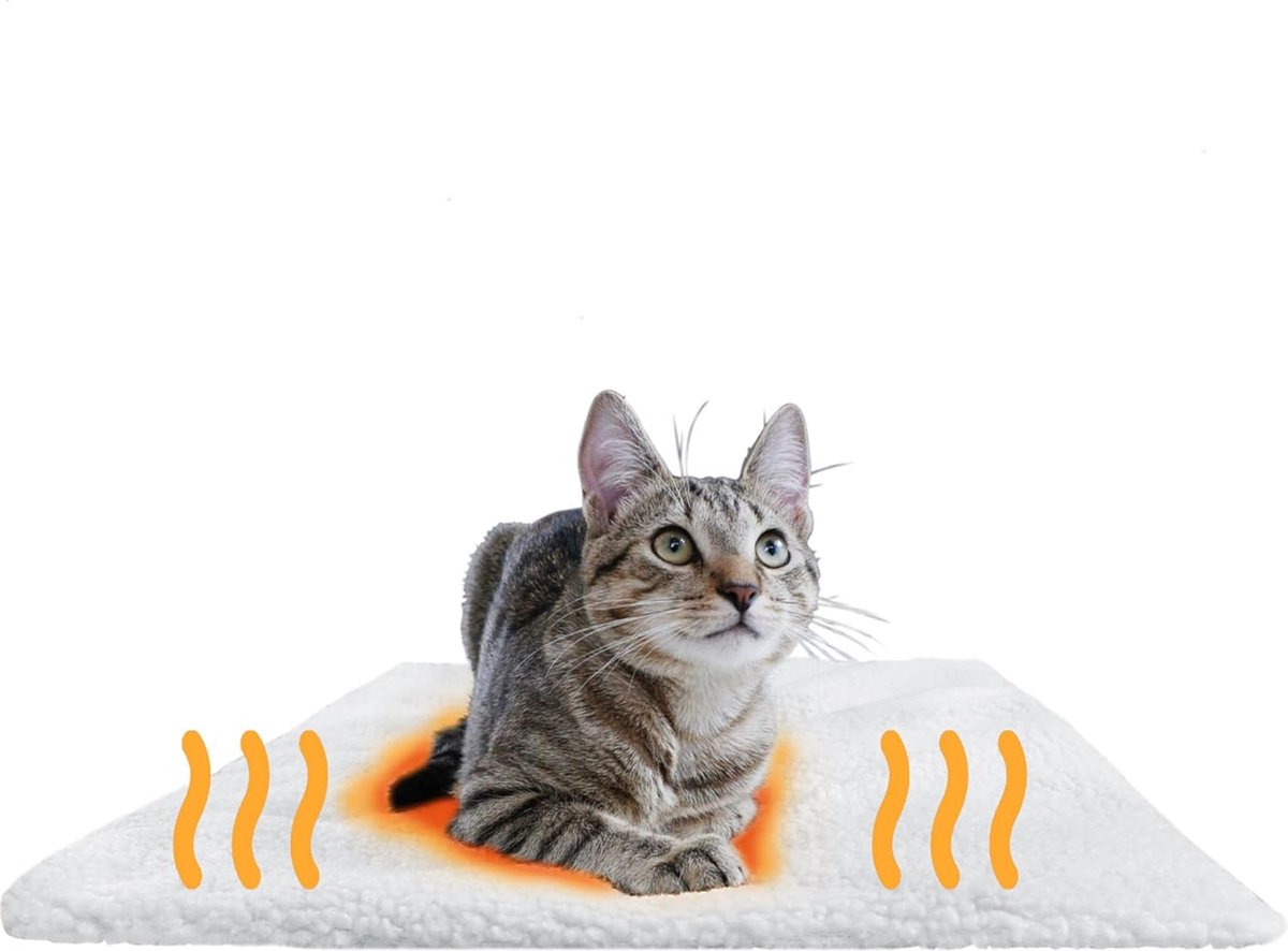 Zelfverwarmende deken voor katten en honden, Afmeting: 60 x 45 cm, Innovatieve en milieuvriendelijke verwarmde kattendeken.