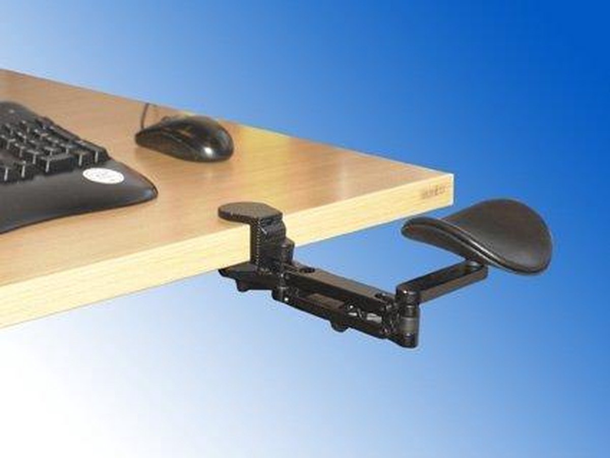 Ergorest met brede klem zwart