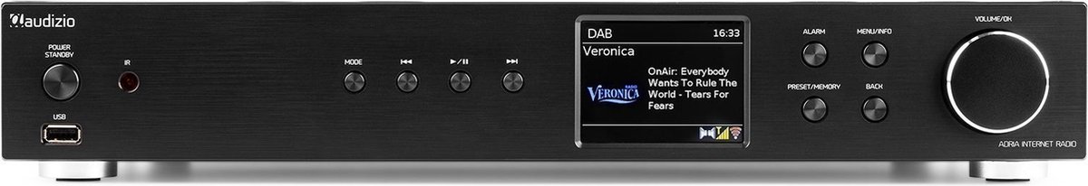 DAB tuner - Audizio Adria - DAB radio met Bluetooth, internetradio en Spotify Connect - Zwart