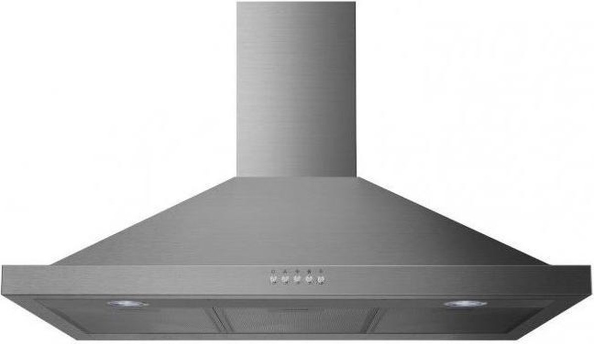Exquisit KH92-3INOX - Afzuigkap Schouwkap - 90 cm - Inox