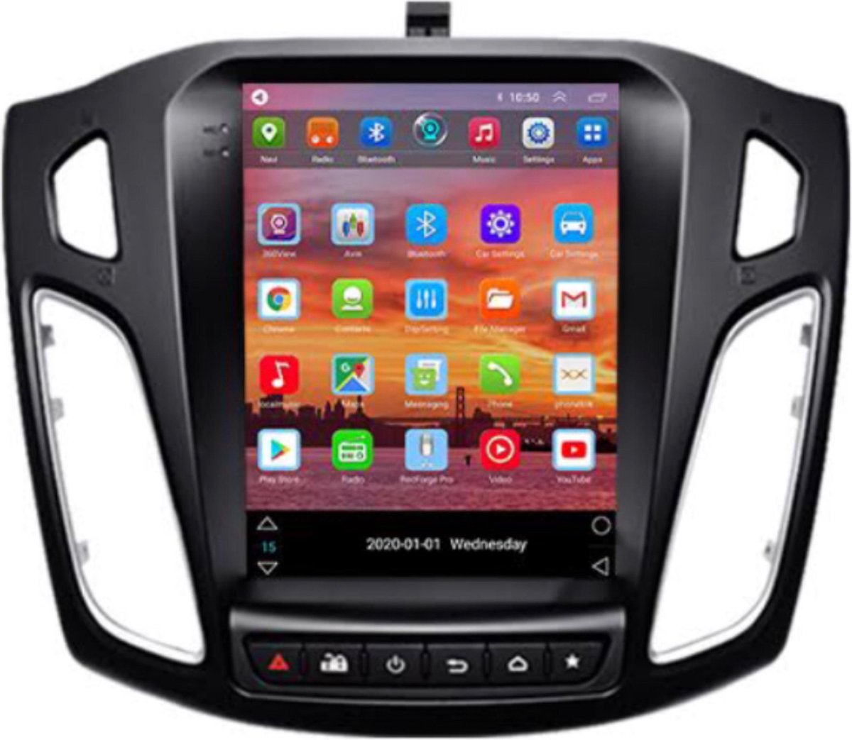 Ford Focus 2011-2019 8core Android 10 navigatie en multimediasysteem Bluetooth USB WiFi 2+32GB