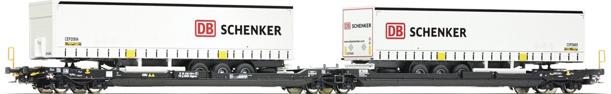 Roco 77390 Spoor H0 Knikwagen met dubbele zak, type Sdggmrss/T3000e, voor gecombineerd vervoer