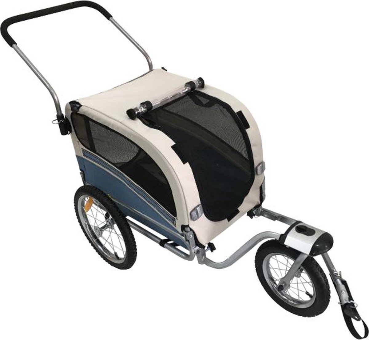 Hondenfietskar Starline Original M - Trailer/Jogger - Blauw - Met Jogger Functie - Opvouwbaar - 2 in 1 Hondenaanhanger & Hondenbuggy - Fietskar Voor Honden tot 30 KG