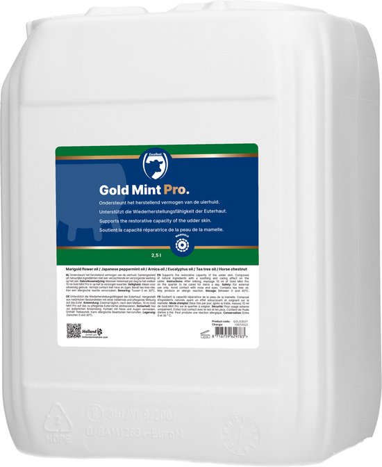 Excellent Gold Mint Pro - Jerrycan met dosseerpomp - Voor een optimale uiergezondheid - Goudsbloem - Geschikt voor rundvee - 2.5 Liter