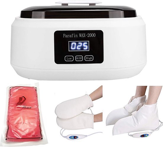 Velox Paraffinebad voor Een Jonge Stralende Huid - 350GR Parrafine, Paraffine Sokken & Spa Paraffine Handen - Uitstekende Kwaliteit!