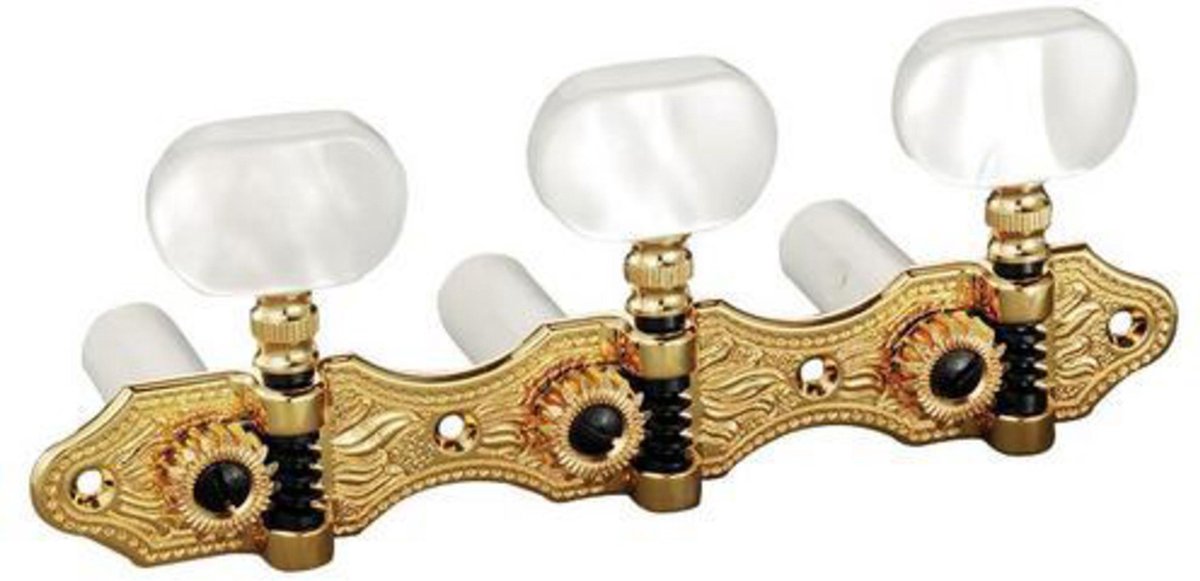 Schaller klassiek Mech goud, Hauser 16:1, 161g/stk, 10mm - Stemmechaniek voor gitaar