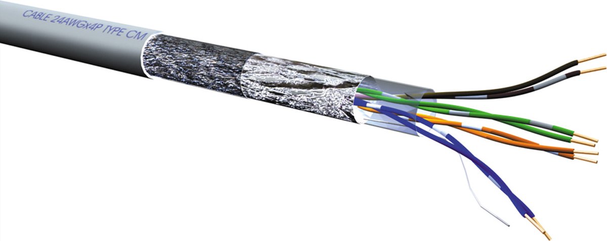 ROLINE S/FTP kabel Cat.5e (Class D), soepel, 100m