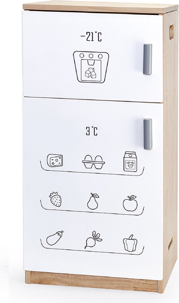 Vigatoys Houten Koelkast Luxe Wit