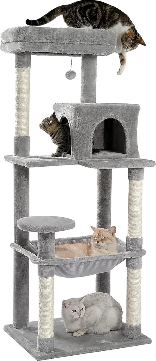 Kattenboom / krabpaal - kattenmeubel \ cat play tower, Activity Center, stable and stable, cat tree with hammock and beautiful cat house,