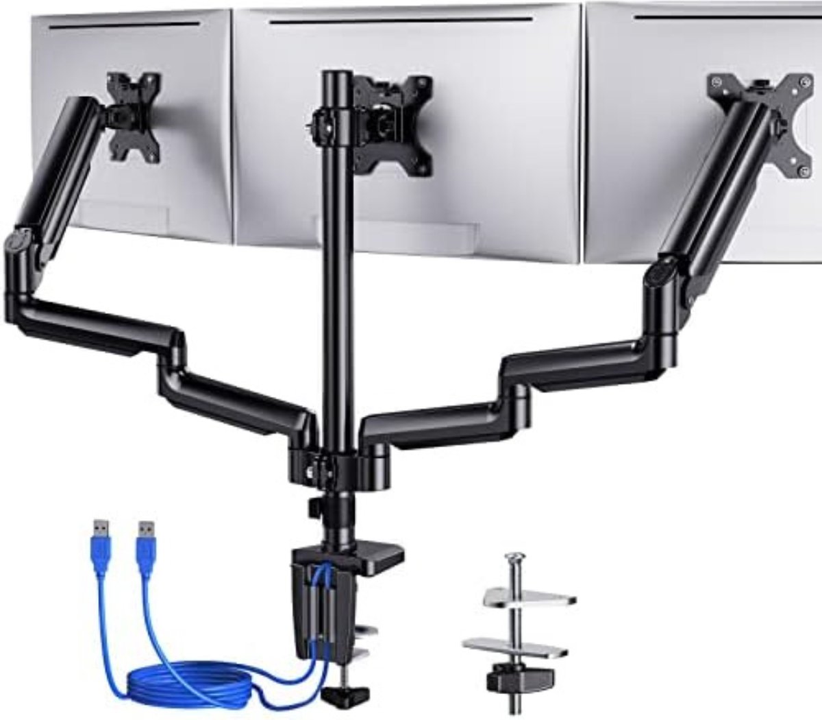 Gratyfied - monitor arm 3 schermen - monitorarm voor laptop - laptoparmstandaard