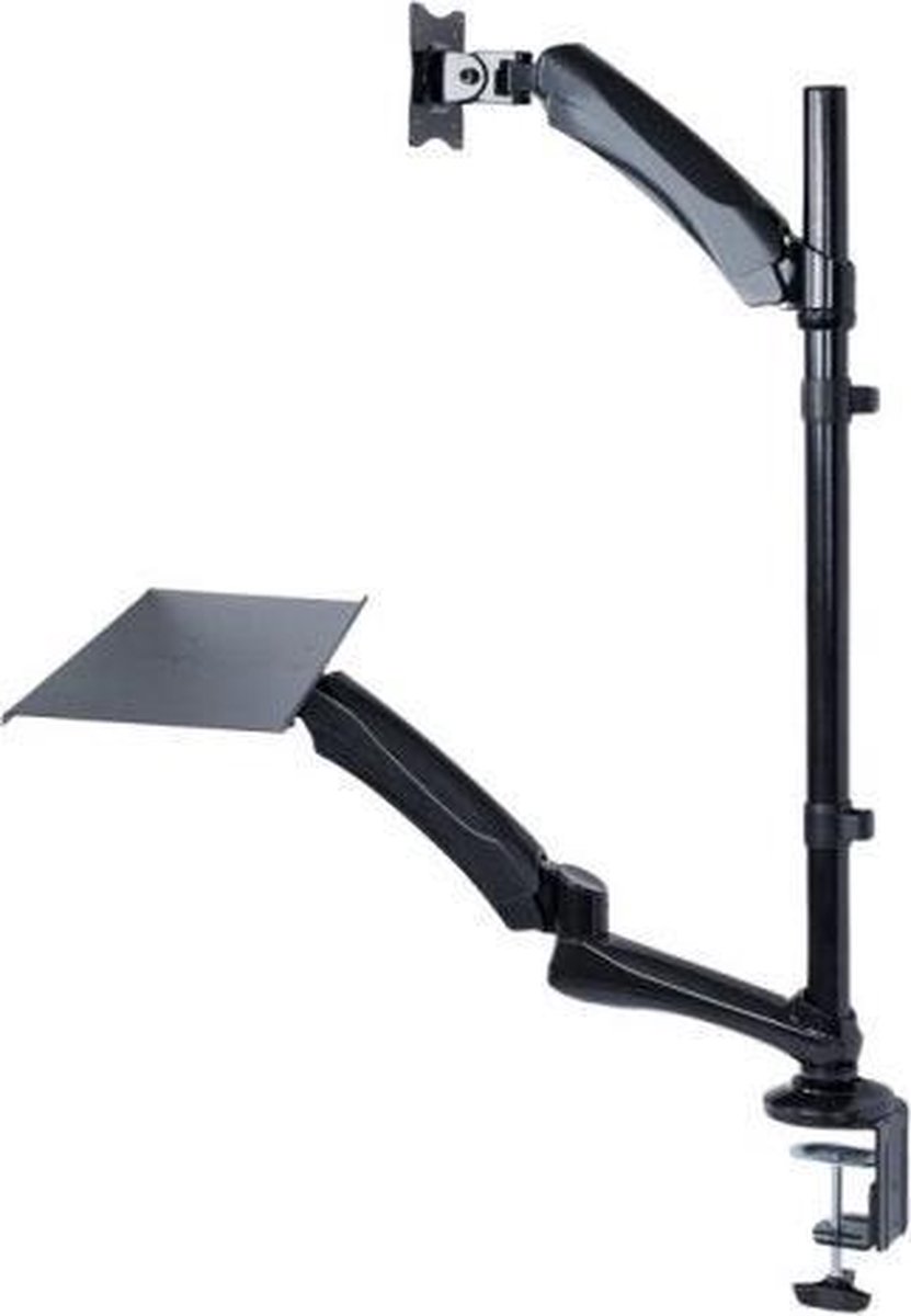 Werkstation - Monitorarm met toetsenbord en muis houder Maclean MC-681 stand en zittend