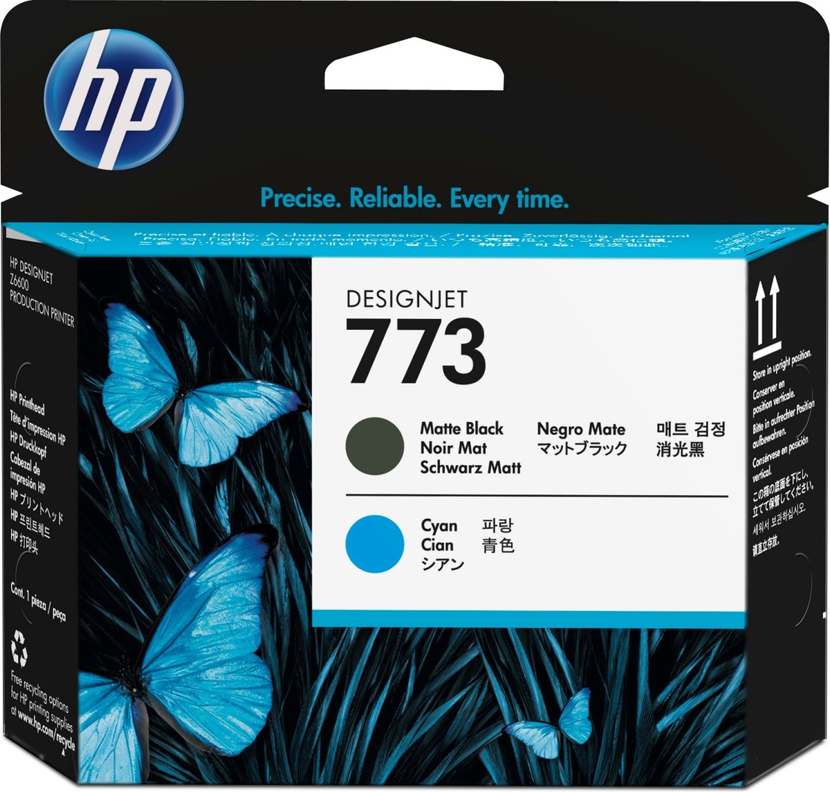 HP 773 - Inktcartridge / Mat Zwart / Cyaan (C1Q20A)