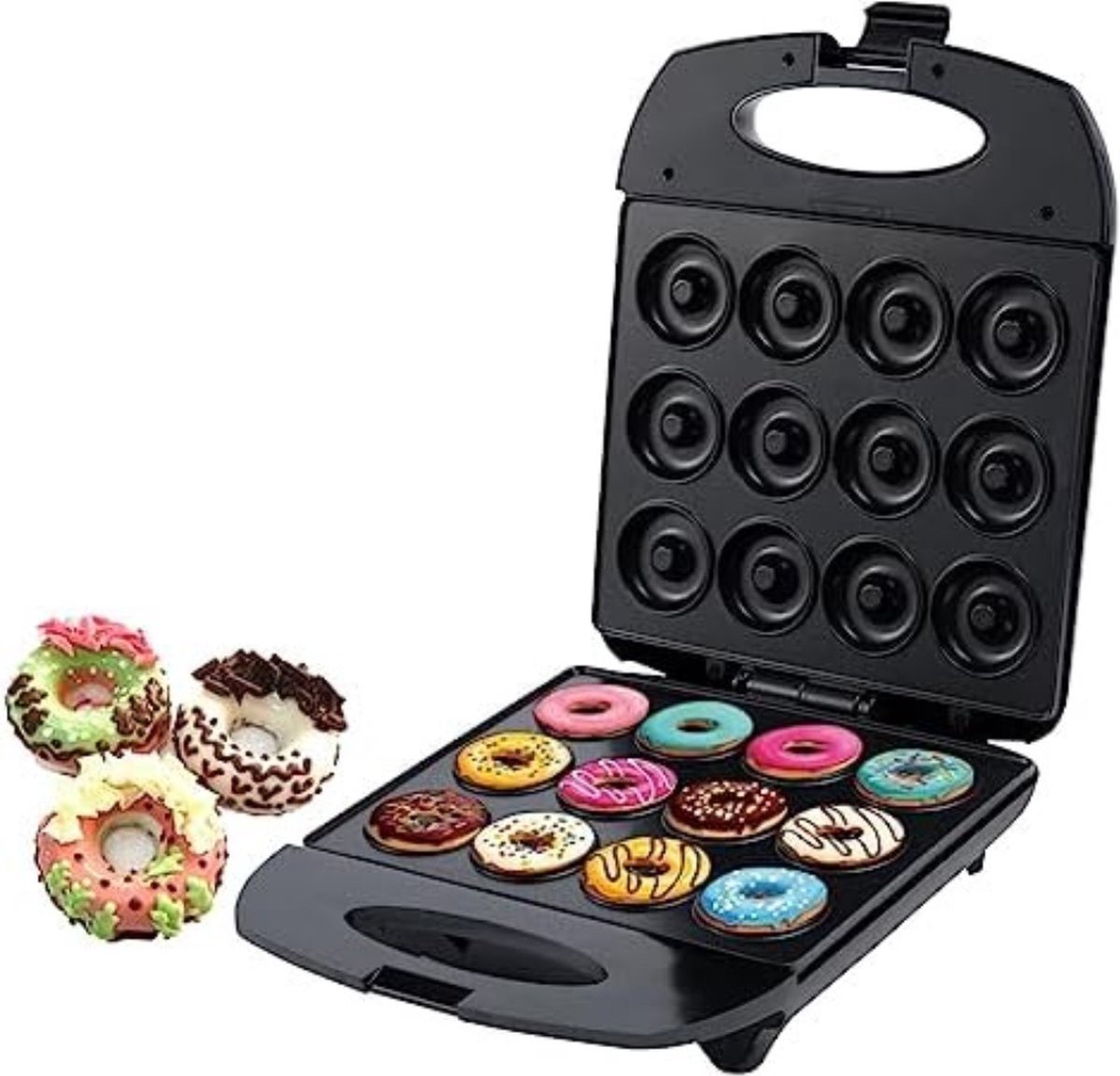 Donutmaker - Donut Bakvorm - 1200W - Zwart