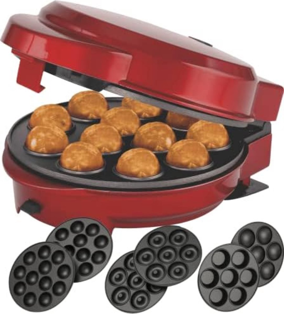 Donutmaker - Donut Bakvorm - 700W - Rood