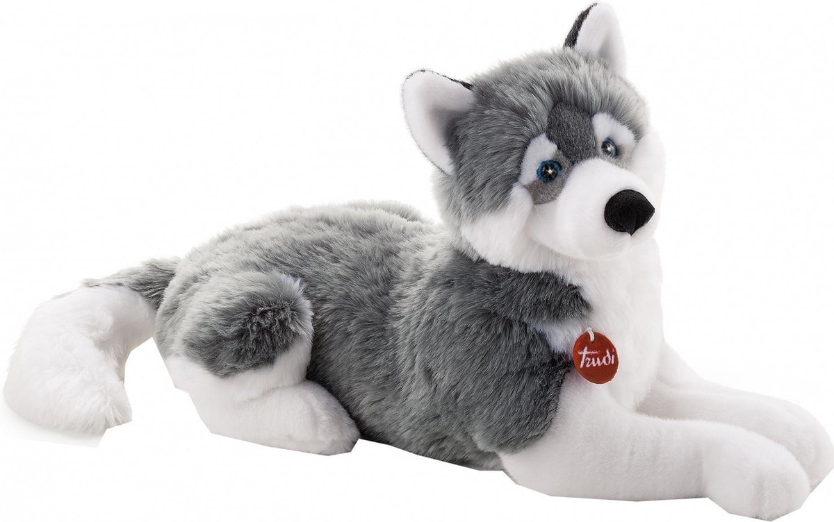 Trudi - Classic Hond Husky Marcus (XL-22274) - Pluche knuffel - Ca. 33 cm (Maat XL) - Geschikt voor jongens en meisjes - Grijs/Wit