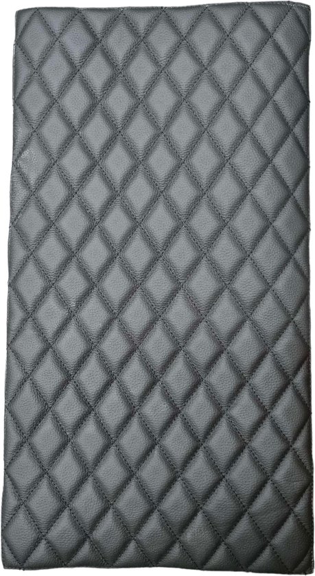 Schuro - Auto Bekledingsleder - Computergestikt Diamond Patroon - Zwart Dakota - Draad dikte 20 - Kleur zwart
