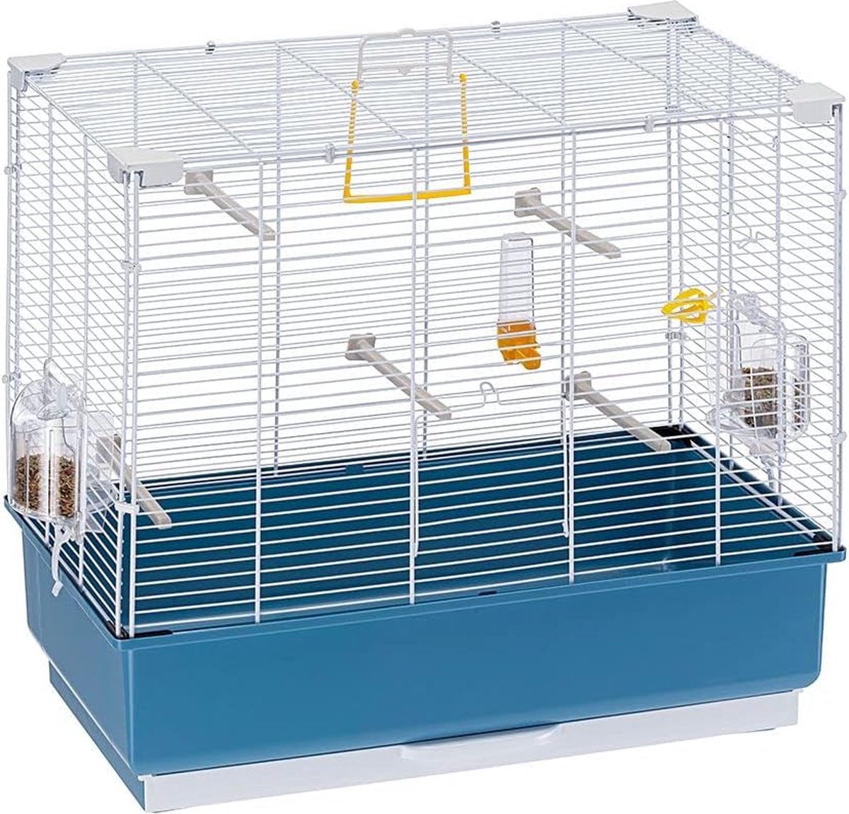Kooi kanaries, parkieten en exotische vogels, Ferplast PIANO 4 Wit, 59 x 33 x h 55 cm.