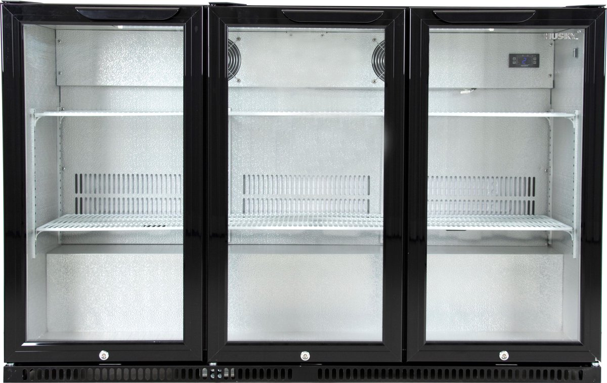 Husky C3-865-BK-NL-HU - Flessen Koelkast - Met Glazen Deuren - 301 Liter - Zwart