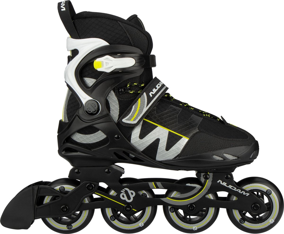 Nijdam Inlineskates - Circle Rayzor - Alu Frame - Zwart/Zilver - Maat 39