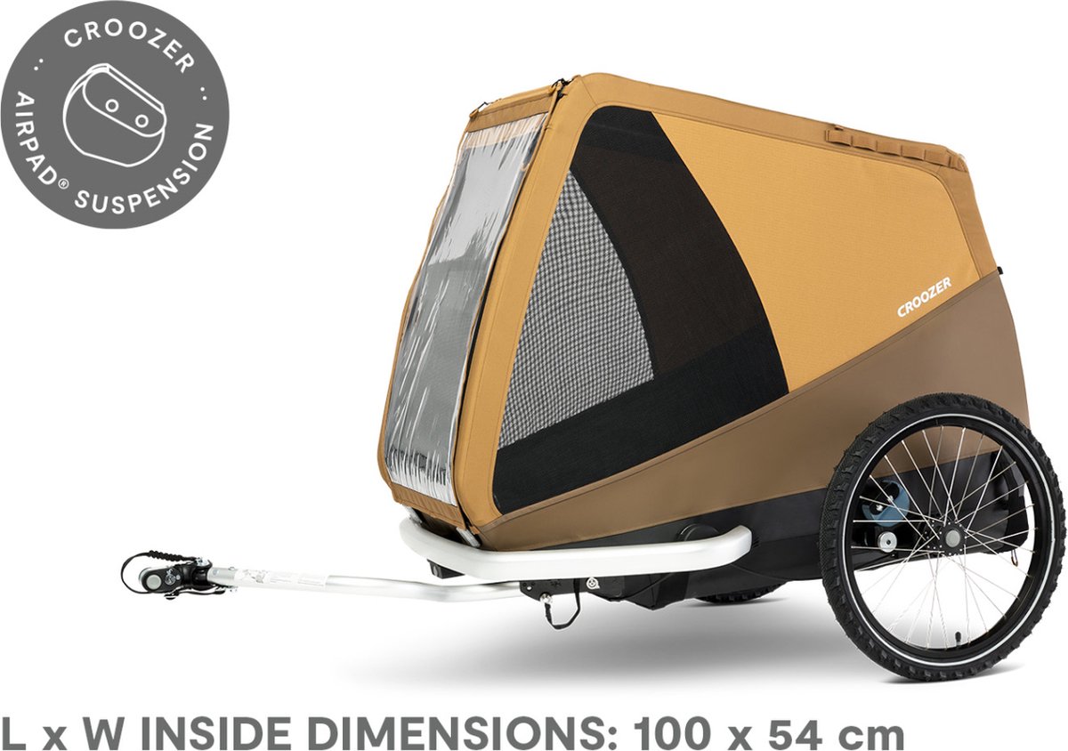 Croozer Dog Tammo Hondenfietskar - XXL Zonsonderganggeel