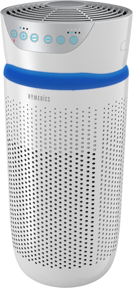 HoMedics 5 in 1 Total Clean APT30 Luchtreiniger/Air Purifier met vervangbaar HEPA filter - UV licht – Werkt tegen huisstofmijt, hooikoorts, allergie, stof, CADR: 639m3/h – 3 standen + nachtmodus