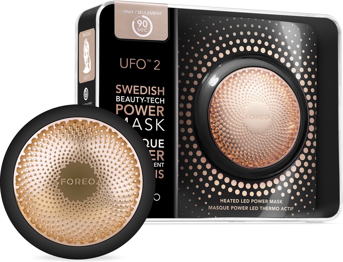 FOREO UFO™ 2 Power led gezichtsbehandeling en huidverjongingsapparaat voor elk huidtype [Black]