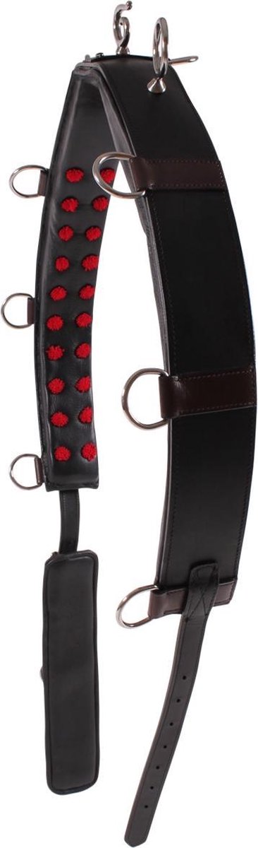 LET OP! zonder singel dus alleen schoft gedeelte.  Lammert Haanstra Longeersingel - Zwart - mt. Middel/Paard let op!  zonder buiksingel dus alleen het schoft gedeelte.