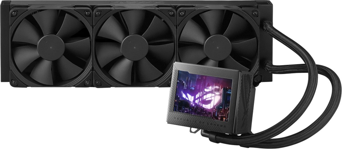 ASUS ROG RYUJIN III 360 - Vloeistofkoelsysteem processor - afmeting radiator: 360 mm - (voor: LGA 1700, 115x - AMD AM5, AM4) - aluminium met koperen basis - 3 x 120 mm fan - zwart