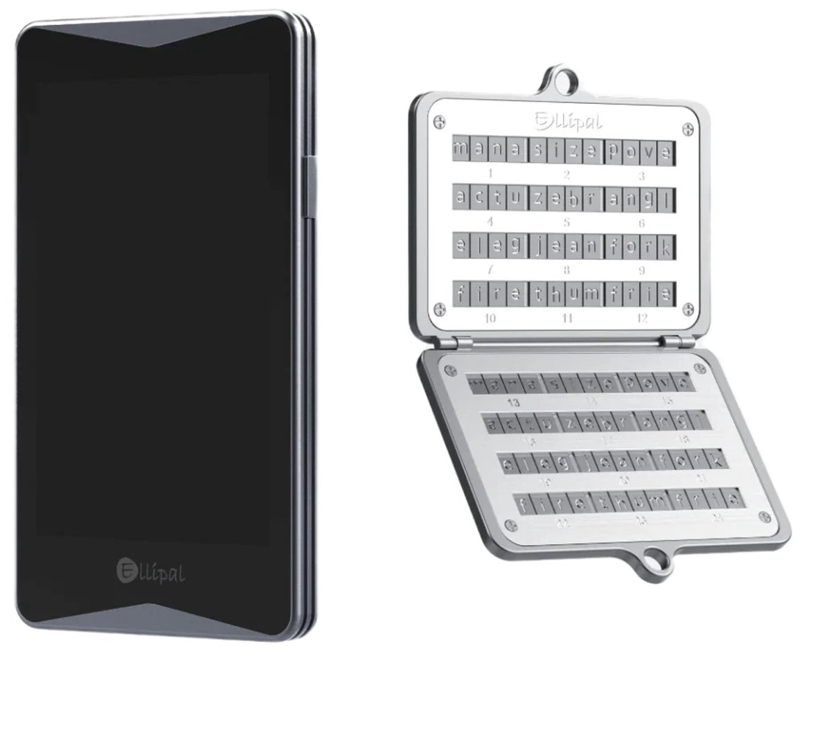 Ellipal Titan 2.0 Bundel + Ellipal Seed Phrase Steel - Hardware Wallet - Seed Phrase Protector