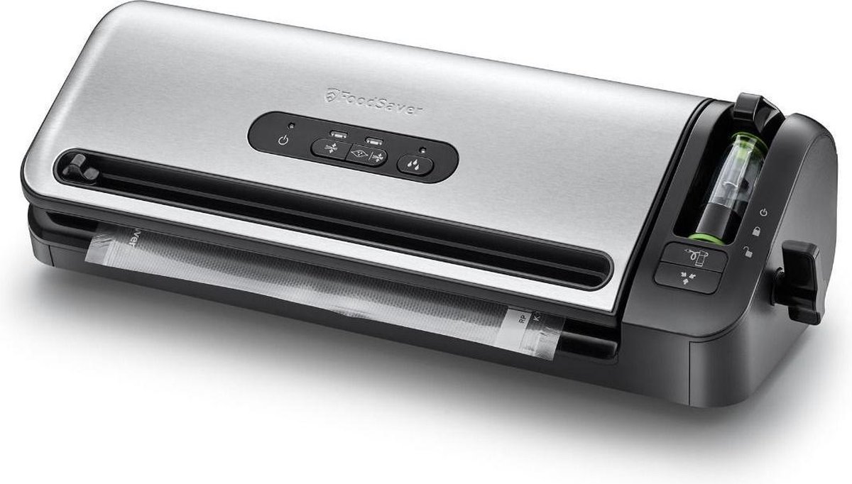 Foodsaver Vacuummeerapparaat Top Line Fresh - RVS - Geïntegreerde rol opslag en foliesnijder