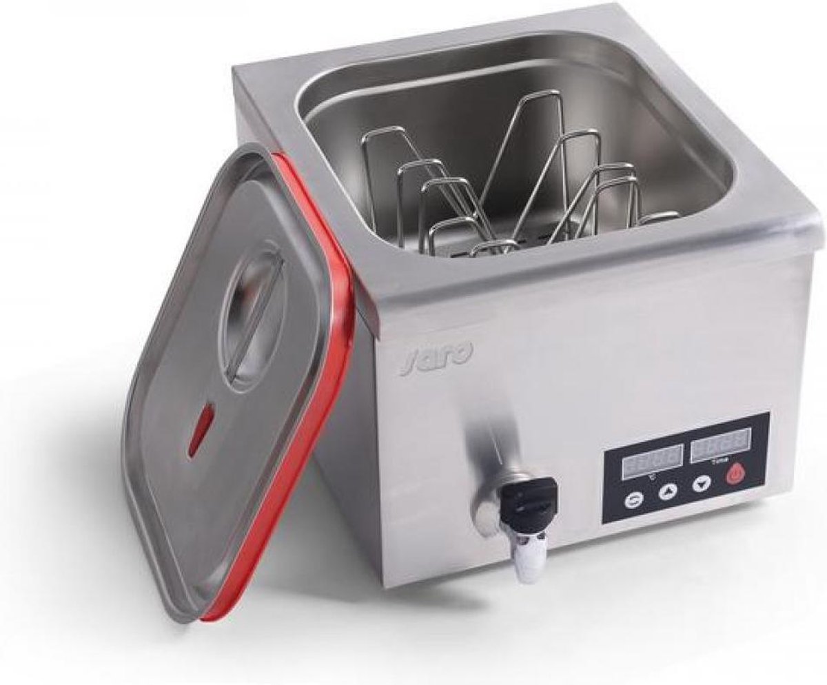 SARO Sous-Vide koker - instelbare tijd en temperatuur niveau - raster - 2/3 GN - 2 jaar garantie - professioneel model RIVOLI