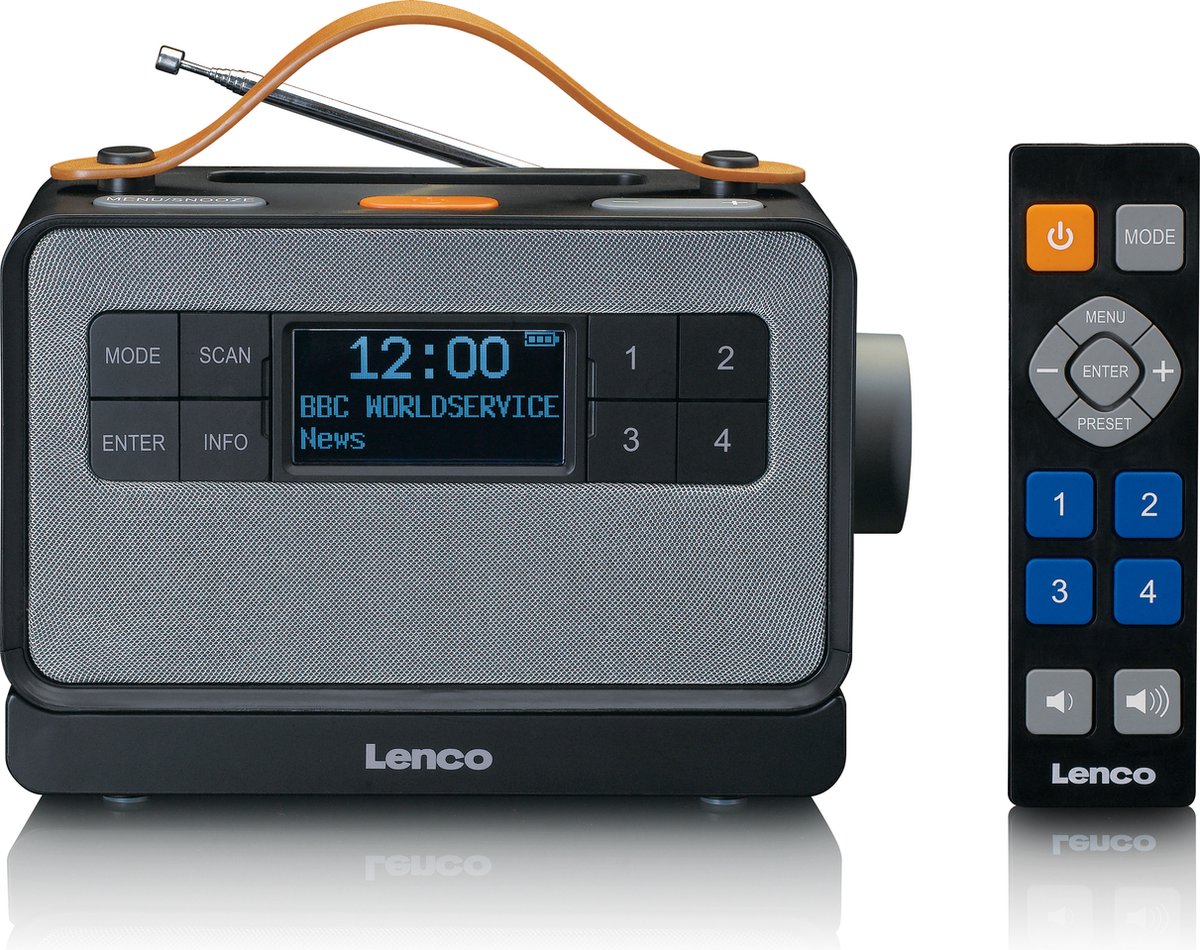 Lenco PDR-065BK - Draagbare DAB Radio - FM, DAB+, Bluetooth® en AUX - EASY-functie voor eenvoudigie bediening - Zwart