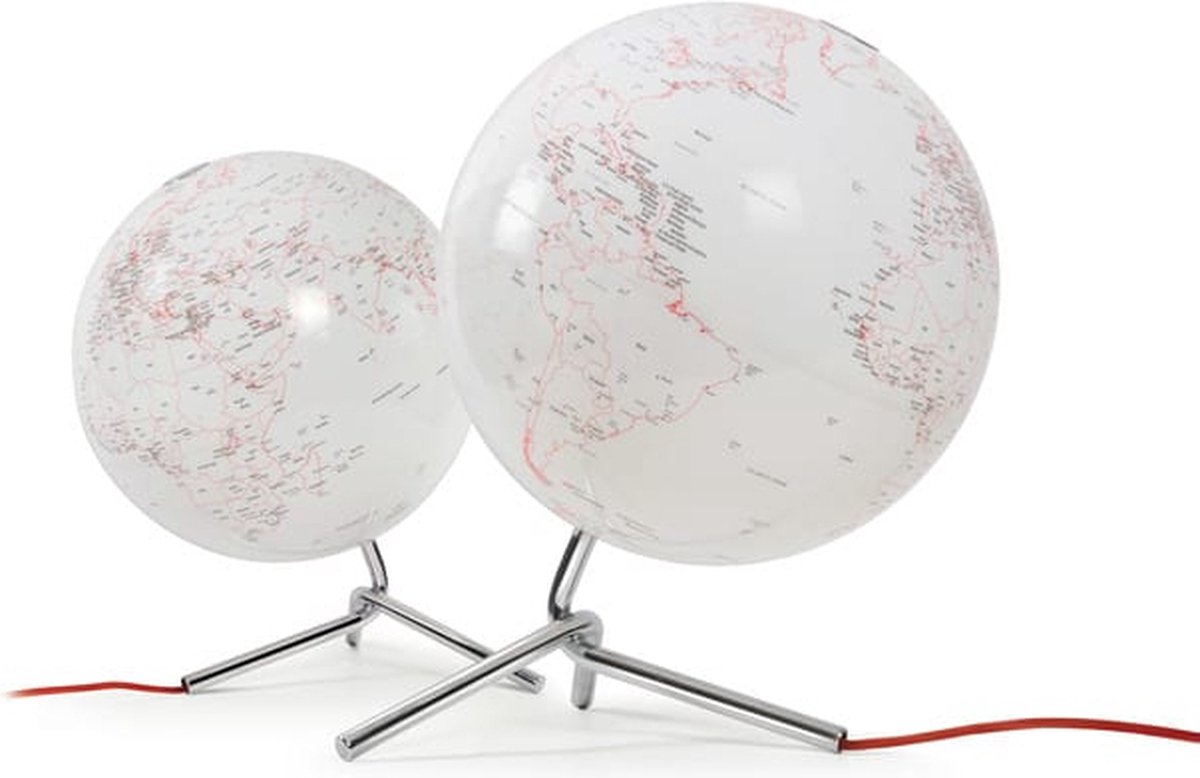 globe Nodo 30cm diameter met verlichting wit / rood NR-0331NONO-GB