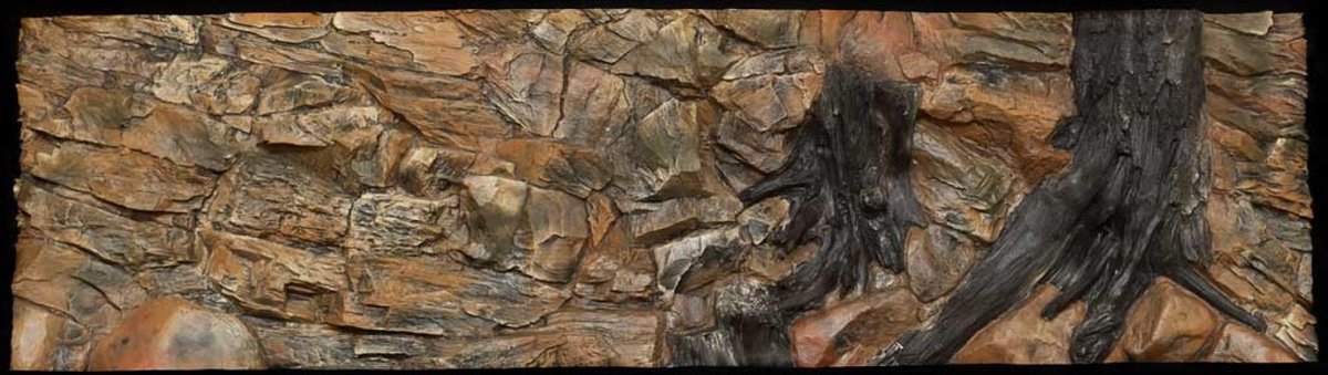 achterwand aquarium 1,96 cm bruin