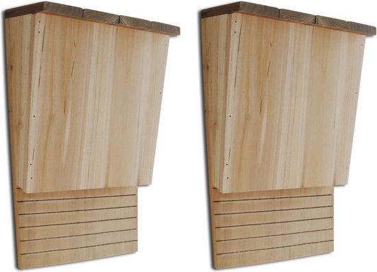 The Living Store Vleermuizenkasten - Massief hout - 22 x 12 x 34 cm - Slaapplaats voor vleermuizen