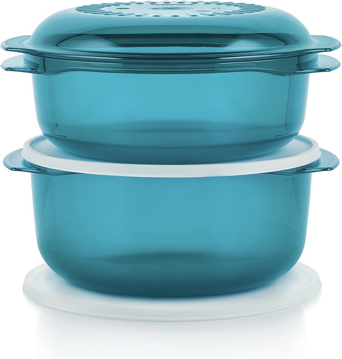 Tupperware microplus rond 3 liter en 1.75 liter
