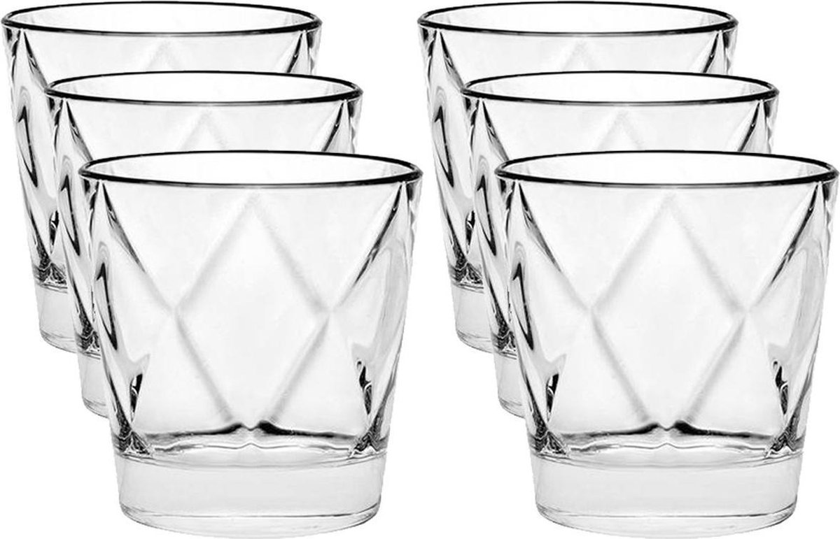 18x Luxe drinkglazen/waterglazen Concerto transparant 290 ml - Wijnglazen Concerto 290 ml