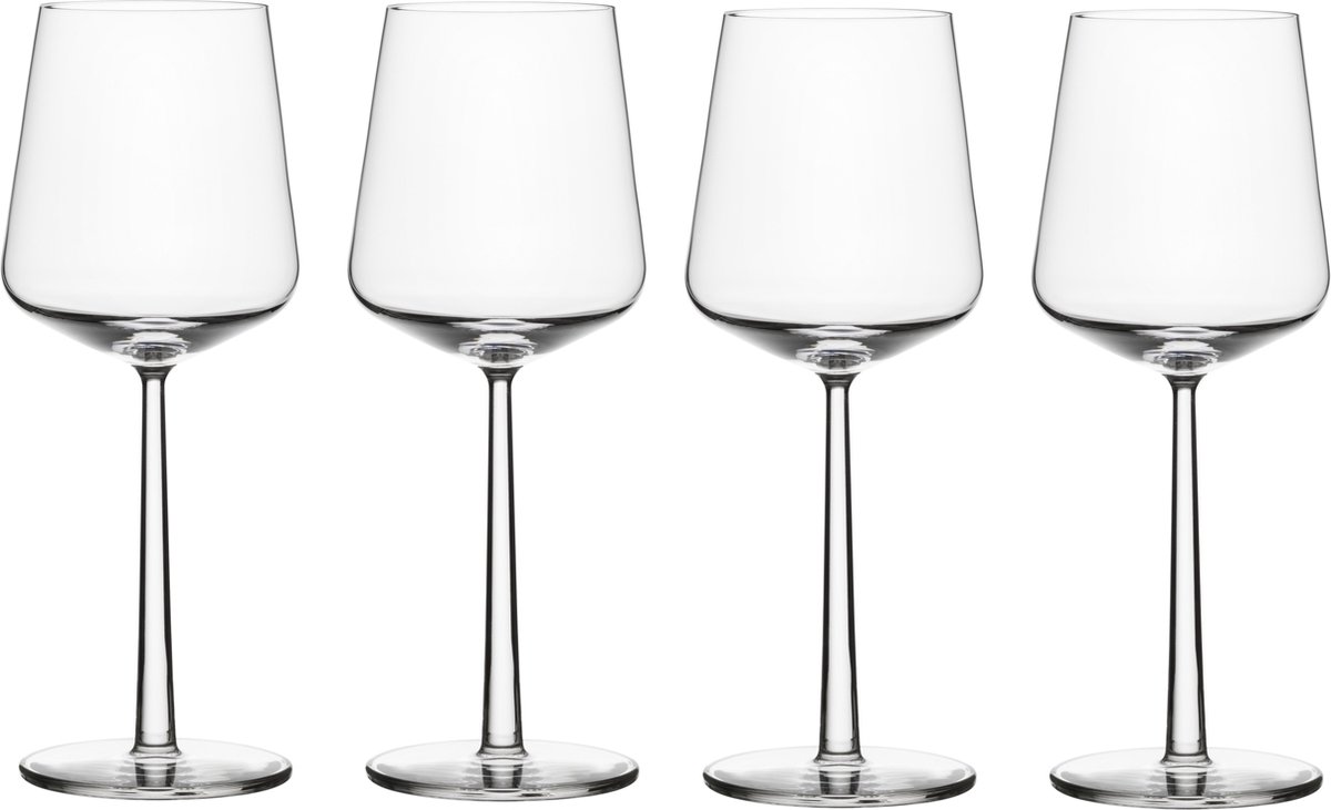 Iittala Essence - Wijnglazen Rode Wijn – Vaatwasserbestendig - Transparant - 45 cl – Set van 4 Glazen