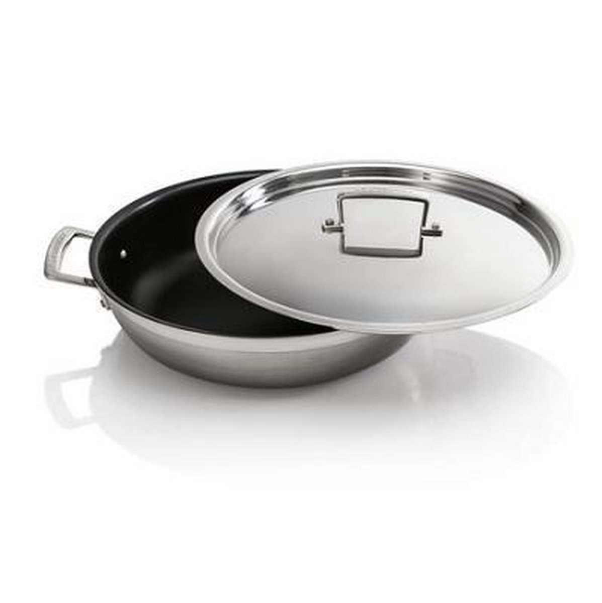 Le Creuset RVS Provençaalse sauteerpan met anti-aanbaklaag 4,8L - 30cm