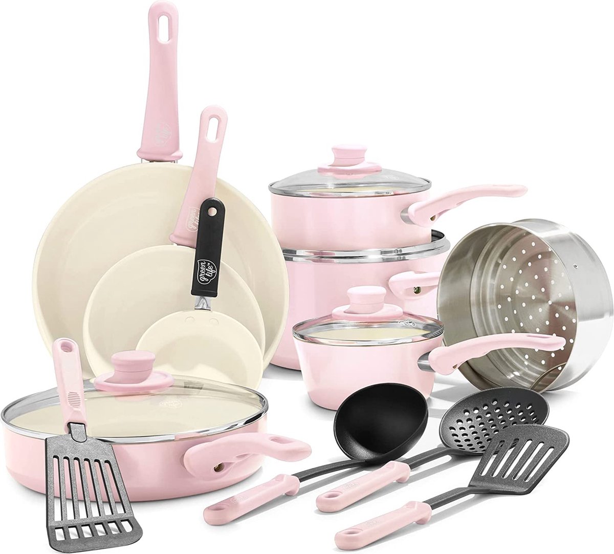 kookpotten / pannen set - Non-stick / Koekenpannenset, frying pan set, PFAS-vrij, vaatwasserbestendig