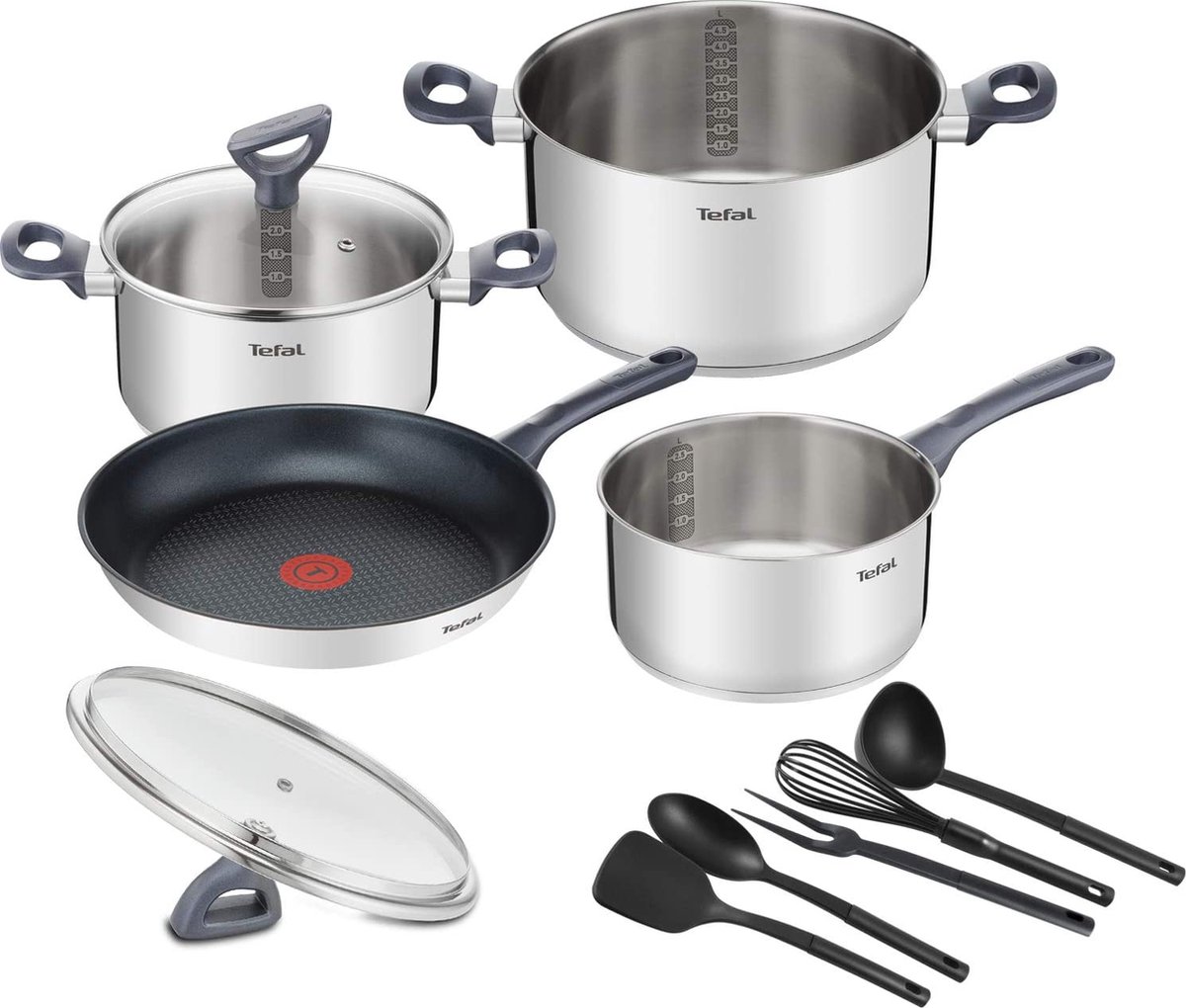kookpotten / pannen set - Non-stick / Koekenpannenset, frying pan set, PFAS-vrij, vaatwasserbestendig